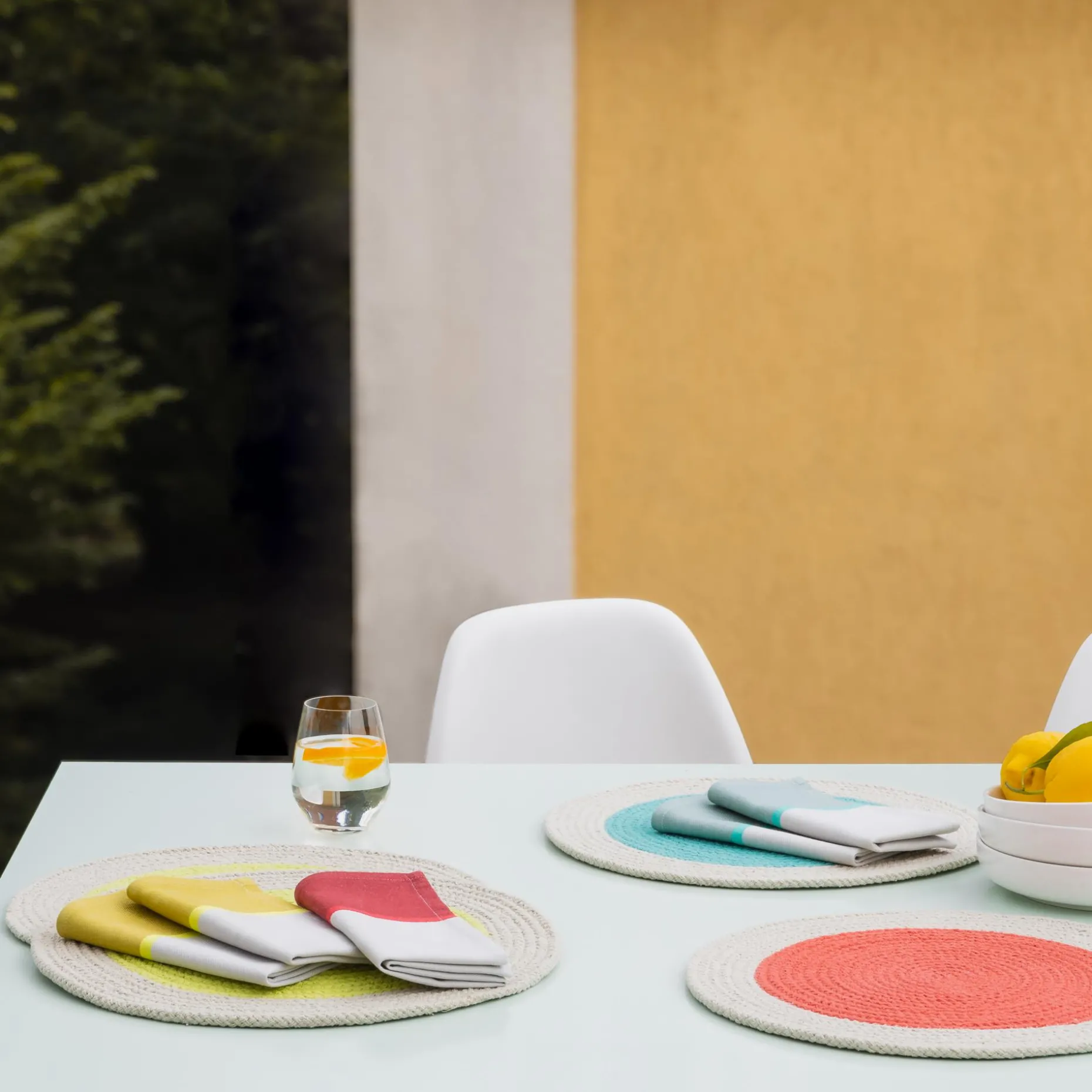 Baumwoll-Tischsets 'Mint', 2er-Set