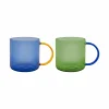 Glasbecher 'Fred' green-blue, 2er-Set