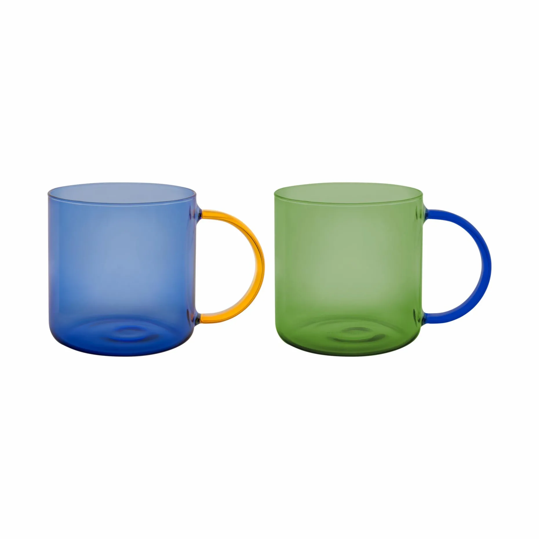 Glasbecher 'Fred' green-blue, 2er-Set