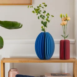 Papiervase 'Yuki' blue