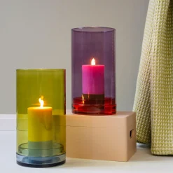 Windlicht groß 'Lucius' violett