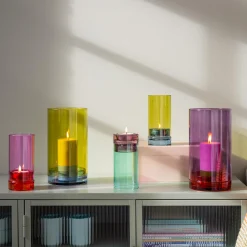 Windlicht groß 'Lucius' violett