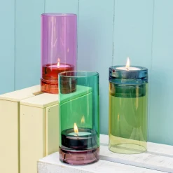 Windlicht 'Lys' pink